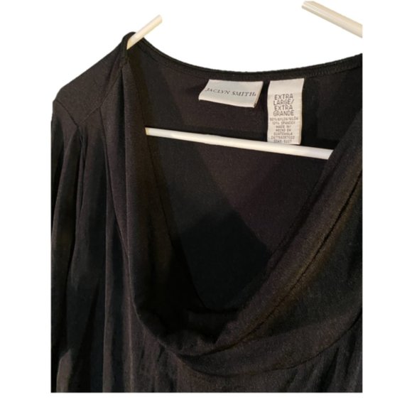 Black Cowl Neck Blouse - Picture 3 of 5